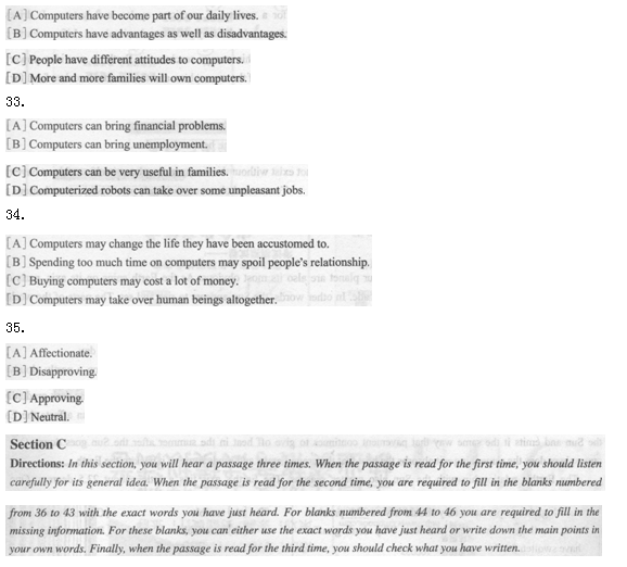 英语<a href=http://www.cetclub.com/cet4beikaoziliao/cet4tingliziliao/ target=_blank class=infotextkey>四级听力</a>练习素材