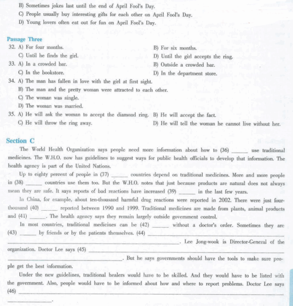 英语<a href=http://www.cetclub.com/cet4beikaoziliao/cet4tingliziliao/ target=_blank class=infotextkey>四级听力</a>训练 大学英语<a href=http://www.cetclub.com/cet4beikaoziliao/cet4tingliziliao/ target=_blank class=infotextkey>四级听力</a>