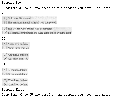 英语<a href=http://www.cetclub.com/cet4beikaoziliao/cet4tingliziliao/ target=_blank class=infotextkey>四级听力</a>练习素材