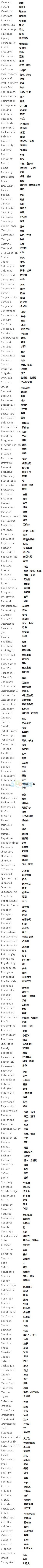 冲刺备考：近五年英语<a href=http://www.cetclub.com/cet4beikaoziliao/cet4tingliziliao/ target=_blank class=infotextkey>四级听力</a>高频核心单词
