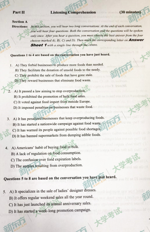 2017年12月大学英语<a href=http://www.cetclub.com/cet6beikaoziliao/cet6tingliziliao/ target=_blank class=infotextkey>六级听力</a>真题试卷三（图片版）