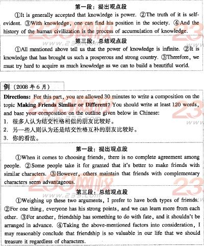 英语<a href=http://www.cetclub.com/cet4beikaoziliao/cet4xiezuoziliao/ target=_blank class=infotextkey>四级写作</a>计划第二周:如何写提出观点段和总结观点段(day 4)