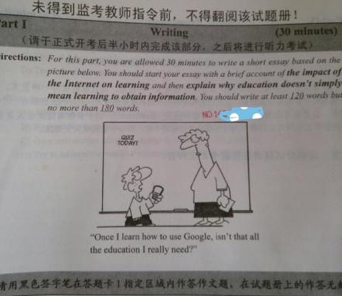 2013年12月英语四级作文真题及范文：网络与学习教育