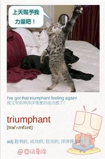 英语四级单词天天记:triumphant 英语四级单词天天记:triumphant