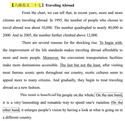 2013年12月英语六级作文预测:出国旅游 2013年12月英语六级作文预测:出国旅游